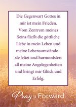 Die Gegenwart Gottes in mir ist mein Friede