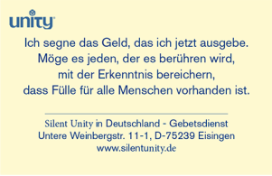 Geldsegen Vorderseite