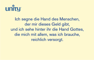 Geldsegen Rückseite
